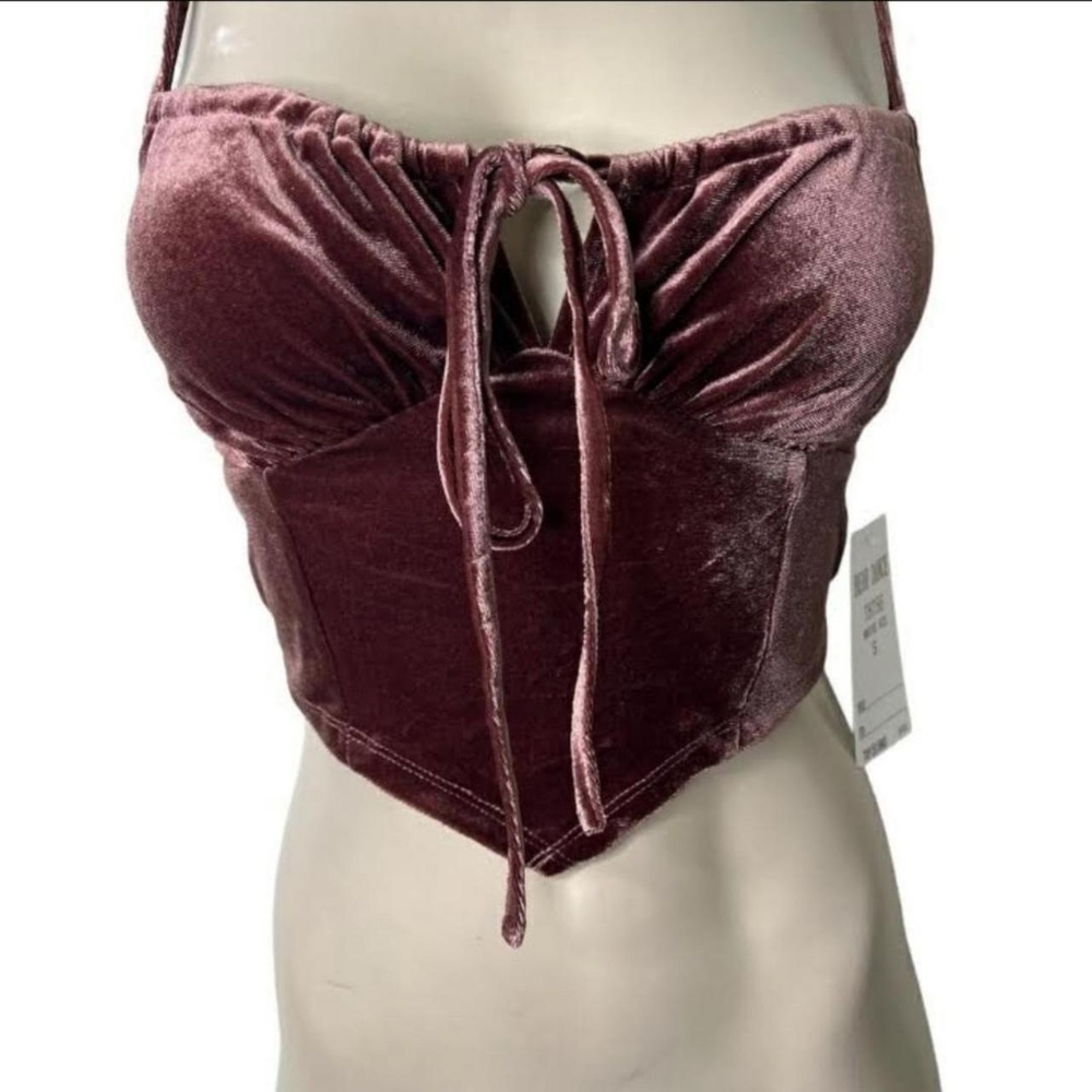 🆕Velvet Mauve Cami Crop Top~Size S - Picture 3 of 8